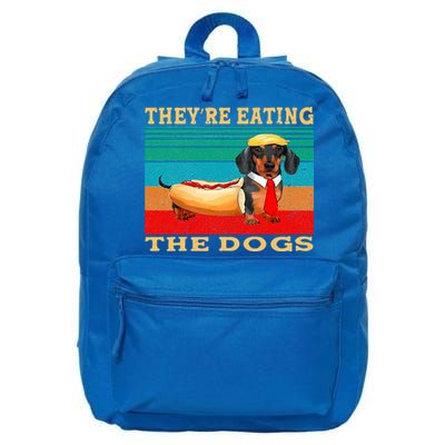 They’Re Eating The Dogs Dachshund Weiner 16 in Basic Backpack
