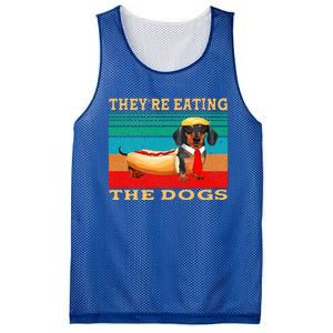 They’Re Eating The Dogs Dachshund Weiner Mesh Reversible Basketball Jersey Tank