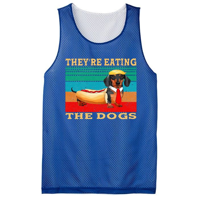 They’Re Eating The Dogs Dachshund Weiner Mesh Reversible Basketball Jersey Tank