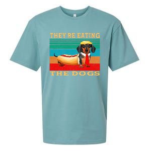 They’Re Eating The Dogs Dachshund Weiner Sueded Cloud Jersey T-Shirt