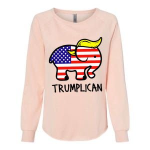 Trumplican Elephant TrumpFunny RepublicanUltra Maga 2024 Womens California Wash Sweatshirt