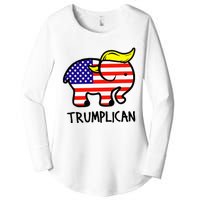 Trumplican Elephant TrumpFunny RepublicanUltra Maga 2024 Women's Perfect Tri Tunic Long Sleeve Shirt