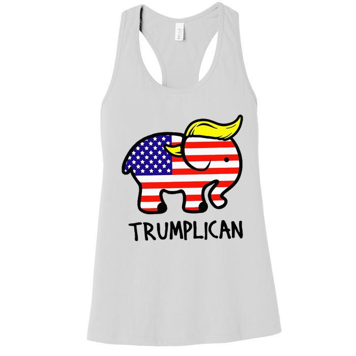 Trumplican Elephant TrumpFunny RepublicanUltra Maga 2024 Women's Racerback Tank