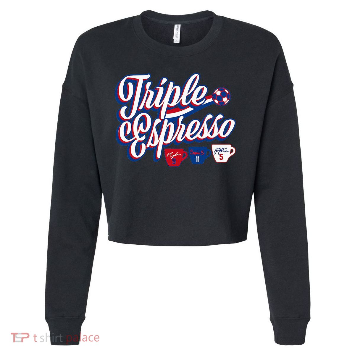 Triple Espresso Cropped Pullover Crew