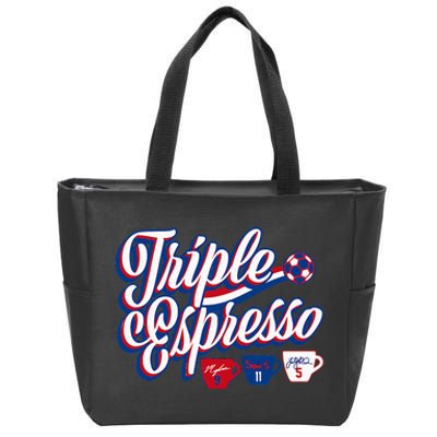 Triple Espresso Zip Tote Bag