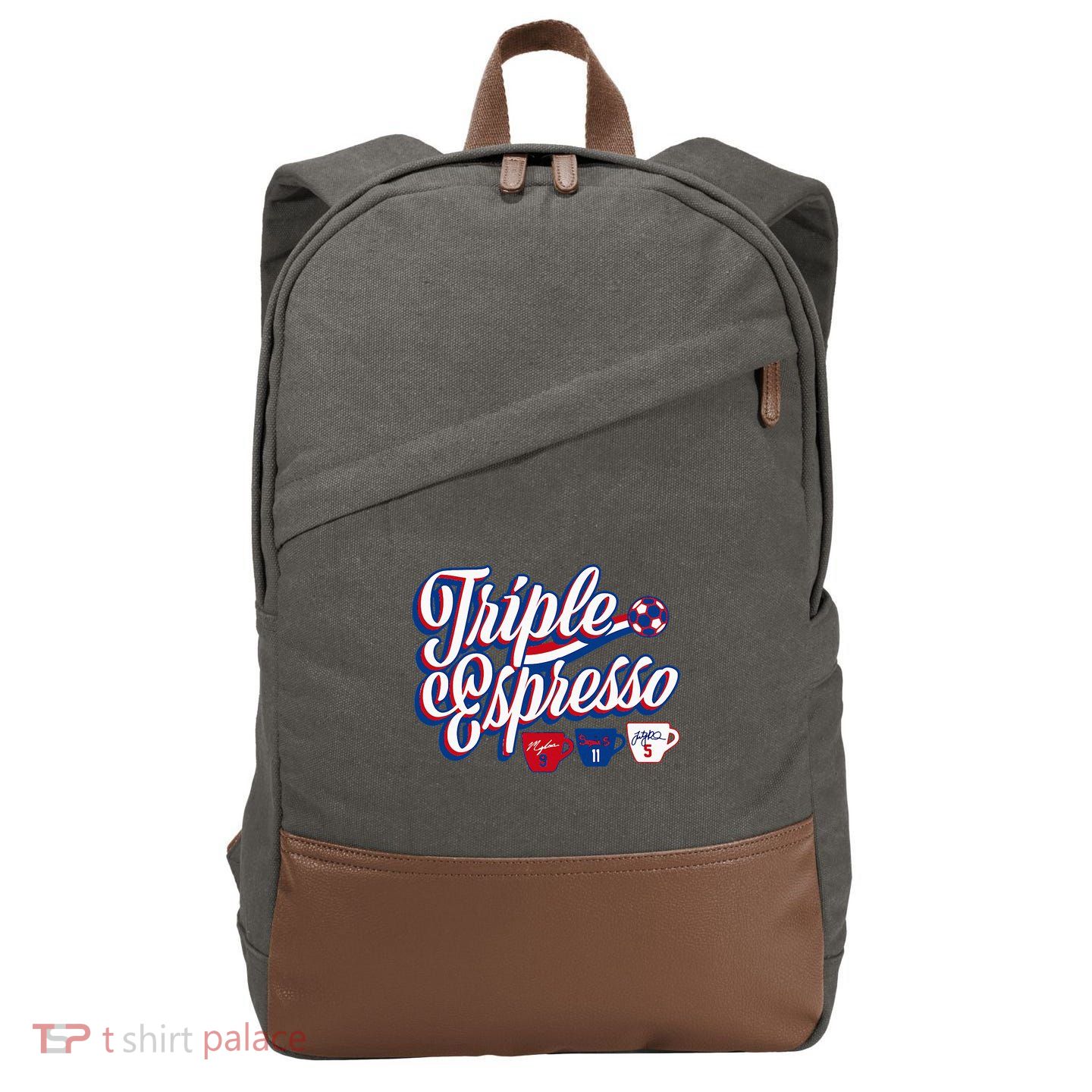 Triple Espresso Cotton Canvas Backpack