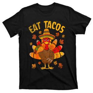 Turkey Eat Tacos Mexican Sombrero Thanksgiving Family T-Shirt