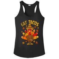 Turkey Eat Tacos Mexican Sombrero Thanksgiving Family Ladies PosiCharge Competitor Racerback Tank