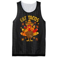 Turkey Eat Tacos Mexican Sombrero Thanksgiving Family Mesh Reversible Basketball Jersey Tank