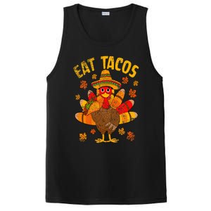 Turkey Eat Tacos Mexican Sombrero Thanksgiving Family PosiCharge Competitor Tank