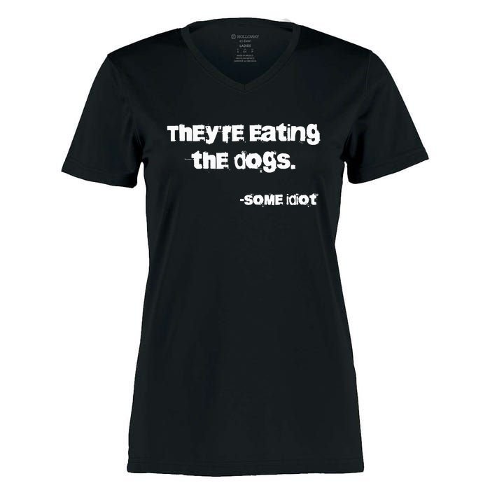 TheyRe Eating The Dogs Women's Momentum V-Neck T-Shirt