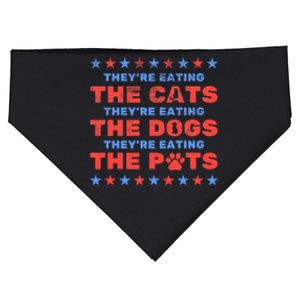 TheyRe Eating The Dogs And Cats Election 2024 USA-Made Doggie Bandana