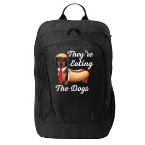 TheyRe Eating The Dogs Dachshund Hotdog Wiener Dog City Backpack