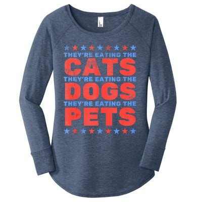 TheyRe Eating The Dogs Eating The Cats Women's Perfect Tri Tunic Long Sleeve Shirt