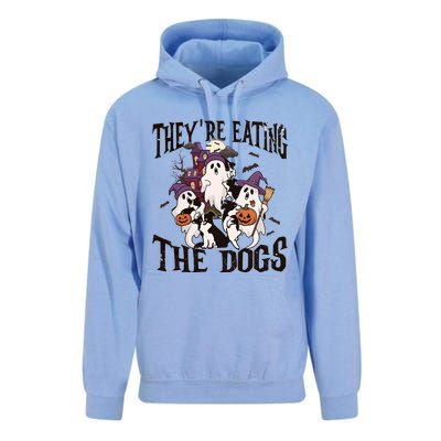 Theyre Eating The Dogs Halloween Cute Ghoul Ghost Unisex Surf Hoodie