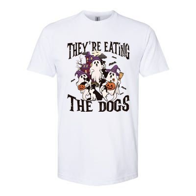 Theyre Eating The Dogs Halloween Cute Ghoul Ghost Softstyle CVC T-Shirt