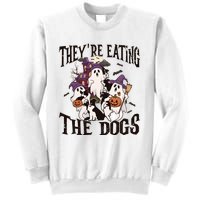 Theyre Eating The Dogs Halloween Cute Ghoul Ghost Sweatshirt