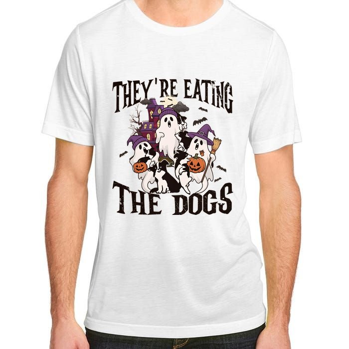 Theyre Eating The Dogs Halloween Cute Ghoul Ghost Adult ChromaSoft Performance T-Shirt