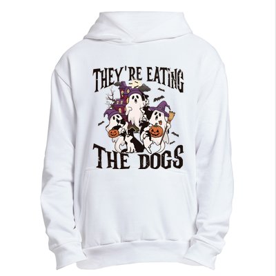 Theyre Eating The Dogs Halloween Cute Ghoul Ghost Urban Pullover Hoodie