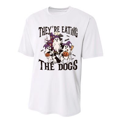 Theyre Eating The Dogs Halloween Cute Ghoul Ghost Performance Sprint T-Shirt