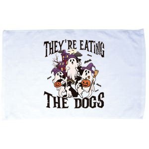 Theyre Eating The Dogs Halloween Cute Ghoul Ghost Microfiber Hand Towel