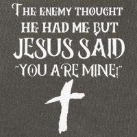 The Enemy Thought He Had Me But Jesus Said You Are Mine Cotton Canvas Backpack