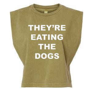 TheyRe Eating The Dogs Donald Trump Debate Quote Garment-Dyed Women's Muscle Tee