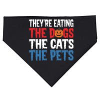 TheyRe Eating The Dogs The Cats The Pets Halloween USA-Made Doggie Bandana