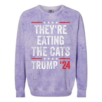 TheyRe Eating The Cats Colorblast Crewneck Sweatshirt