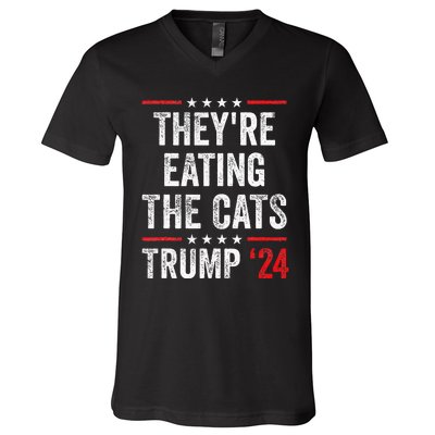 TheyRe Eating The Cats V-Neck T-Shirt