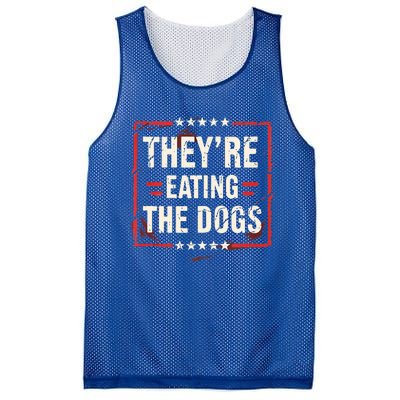 TheyRe Eating The Dogs Dog Lovers Humor Animal Pets Mesh Reversible Basketball Jersey Tank