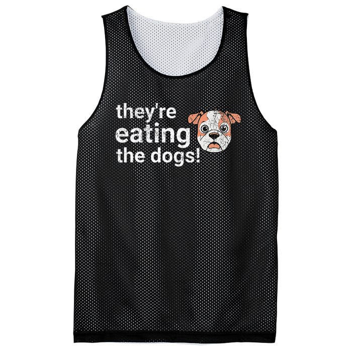 TheyRe Eating The Dogs Funny President Debate Trump Harris Mesh Reversible Basketball Jersey Tank