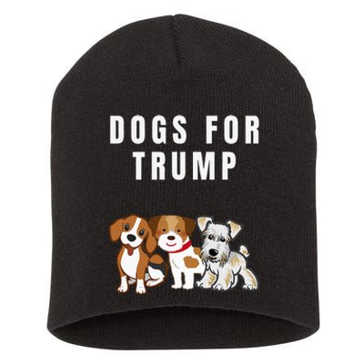 TheyRe Eating The Dogs Funny Trump Harris Election Debate Short Acrylic Beanie