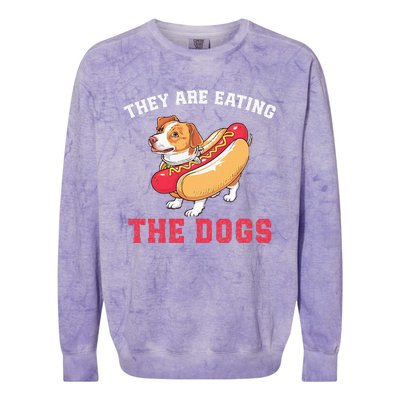 TheyRe Eating The Dogs Colorblast Crewneck Sweatshirt