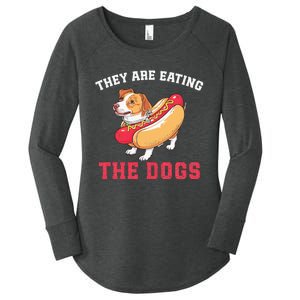 TheyRe Eating The Dogs Women's Perfect Tri Tunic Long Sleeve Shirt