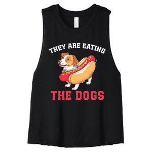 TheyRe Eating The Dogs Women's Racerback Cropped Tank