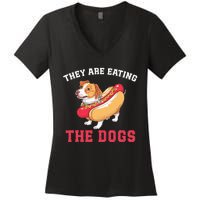 TheyRe Eating The Dogs Women's V-Neck T-Shirt