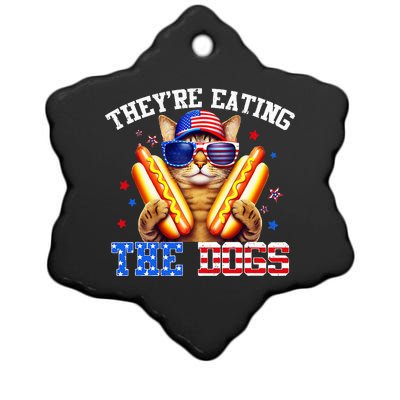 They’Re Eating The Dogs And Cats Kamala Trump Debate 2024 Ceramic Star Ornament