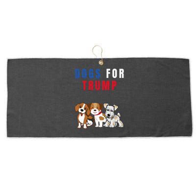 TheyRe Eating The Dogs Funny Trump Harris Election Debate Large Microfiber Waffle Golf Towel