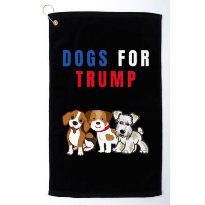 TheyRe Eating The Dogs Funny Trump Harris Election Debate Platinum Collection Golf Towel