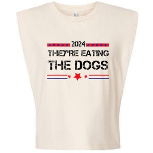 TheyRe Eating The Dogs Elections 2024 Democrat Republican Garment-Dyed Women's Muscle Tee