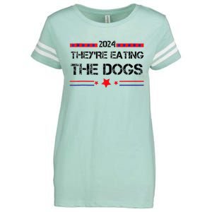 TheyRe Eating The Dogs Elections 2024 Democrat Republican Enza Ladies Jersey Football T-Shirt