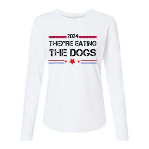 TheyRe Eating The Dogs Elections 2024 Democrat Republican Womens Cotton Relaxed Long Sleeve T-Shirt