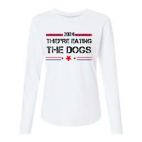 TheyRe Eating The Dogs Elections 2024 Democrat Republican Womens Cotton Relaxed Long Sleeve T-Shirt