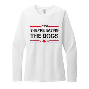 TheyRe Eating The Dogs Elections 2024 Democrat Republican Womens CVC Long Sleeve Shirt