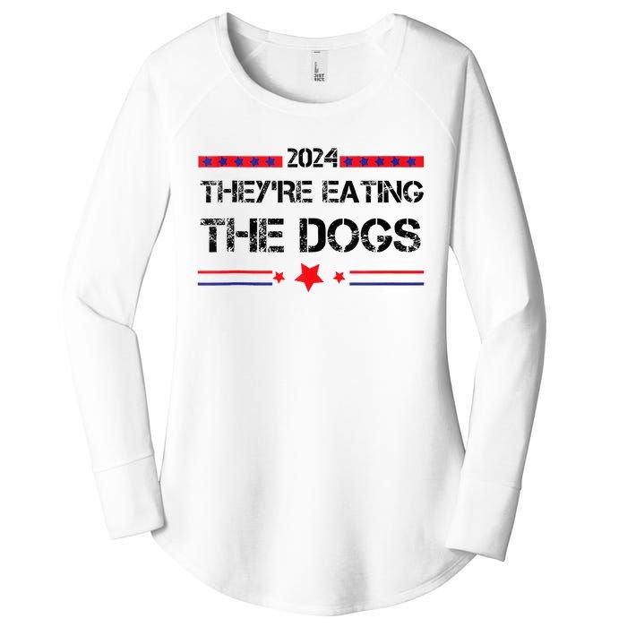 TheyRe Eating The Dogs Elections 2024 Democrat Republican Women's Perfect Tri Tunic Long Sleeve Shirt