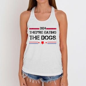 TheyRe Eating The Dogs Elections 2024 Democrat Republican Women's Knotted Racerback Tank