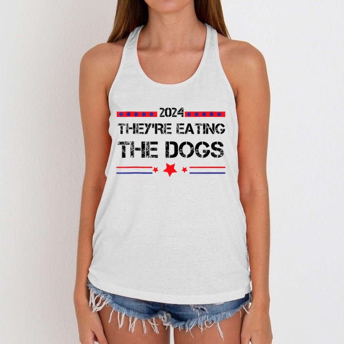 TheyRe Eating The Dogs Elections 2024 Democrat Republican Women's Knotted Racerback Tank