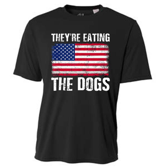 TheyRe Eating The Dogs Funny Election Voting 2024 Quote Cooling Performance Crew T-Shirt