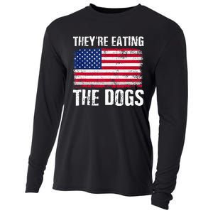 TheyRe Eating The Dogs Funny Election Voting 2024 Quote Cooling Performance Long Sleeve Crew